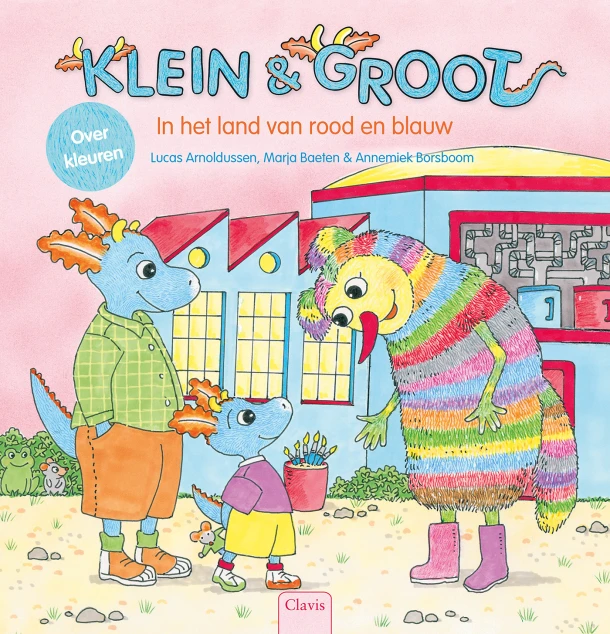 Klein en Groot. In het land van rood en blauw (over kleuren) – Marja Baeten – boek cover