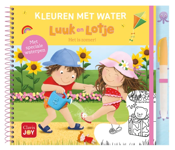 Kleuren met water. Luuk en Lotje. Het is zomer! – Ruth Wielockx – boek cover