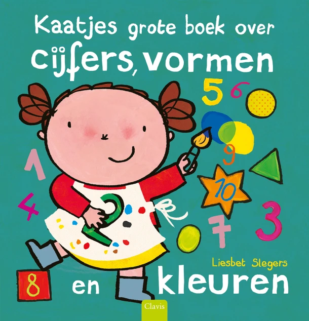 Kaatjes grote boek over cijfers, vormen en kleuren – Liesbet Slegers – boek cover