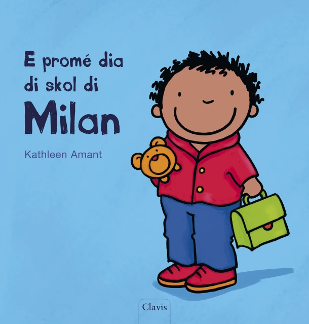 De eerste schooldag van Milan (POD Papiamentu editie) – Katleen Amant – boek cover
