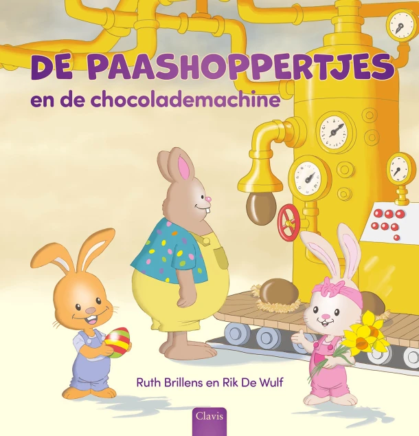 De paashoppertjes en de chocolademachine – Ruth Brillens – boek cover