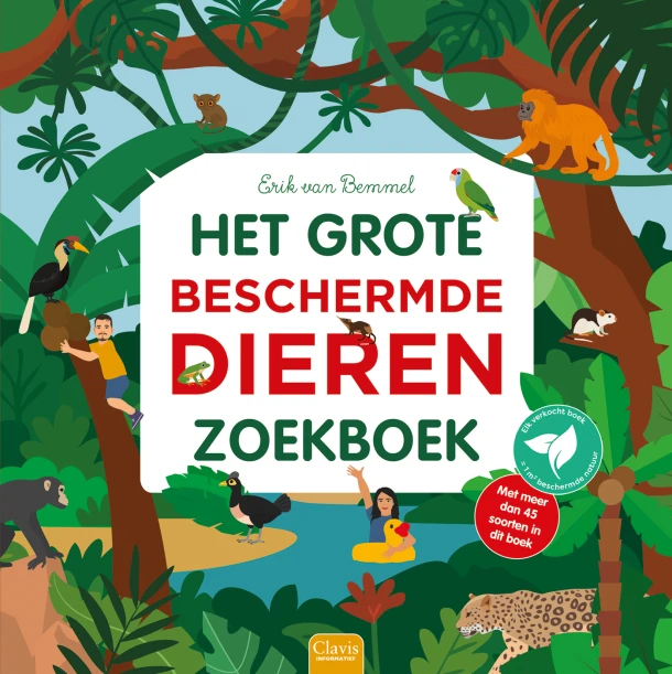 Het grote beschermdedierenzoekboek – Erik van Bemmel – boek cover