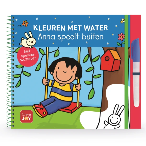 Kleuren met water. Anna speelt buiten – Kathleen Amant – boek cover