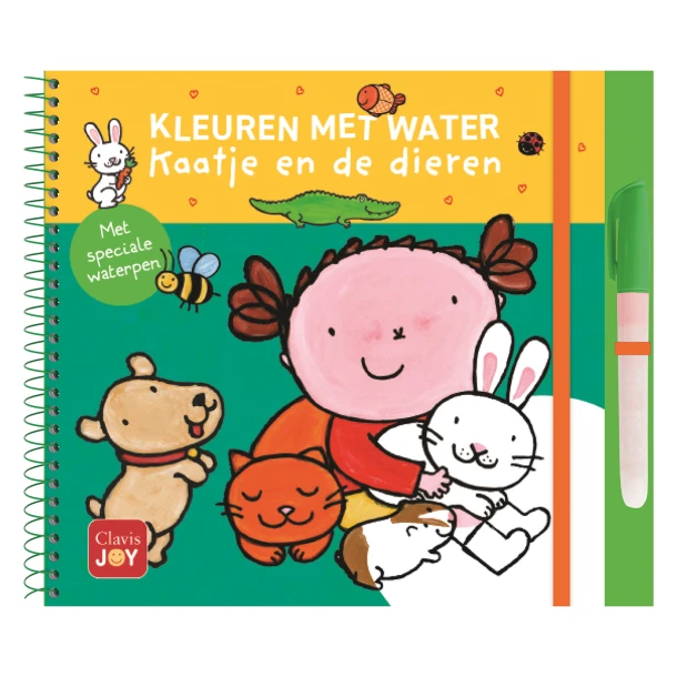 Kleuren met water. Kaatje en de dieren – Liesbet Slegers – boek cover