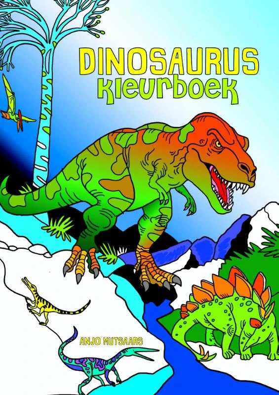 Dinosaurus kleurboek – Anjo Mutsaars – boek cover
