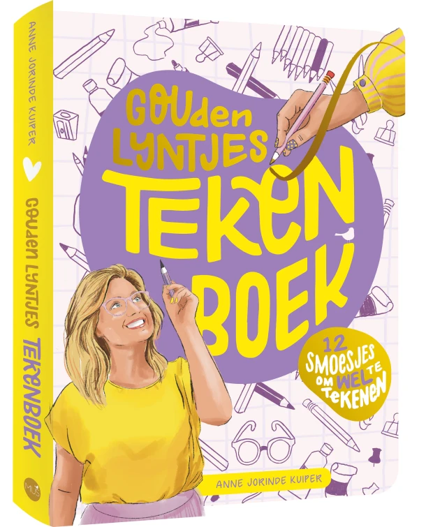 Gouden lijntjes tekenboek – Anne Jorinde Kuiper – boek cover