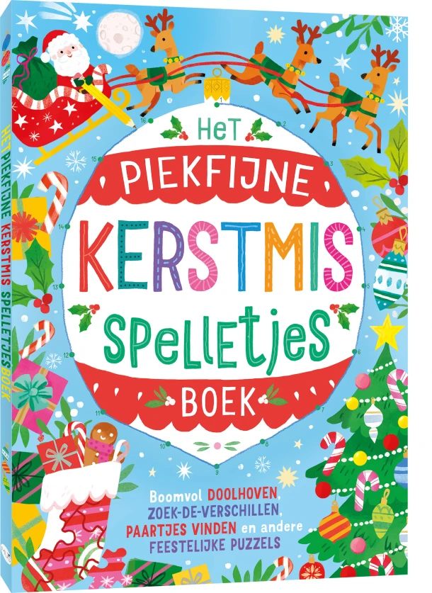 Het piekfijne Kerstmis spelletjesboek – boek cover