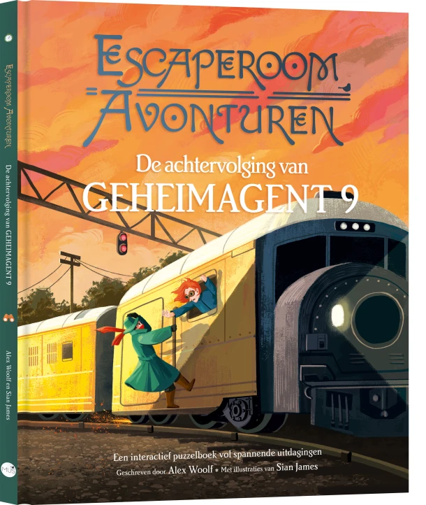 Escaperoom avonturen: de achtervolging van Geheimagent 9 – Alex Woolf – boek cover