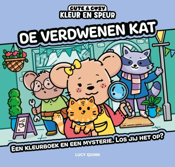 Kleur en speur: De verdwenen kat – Lucy Quinn – boek cover