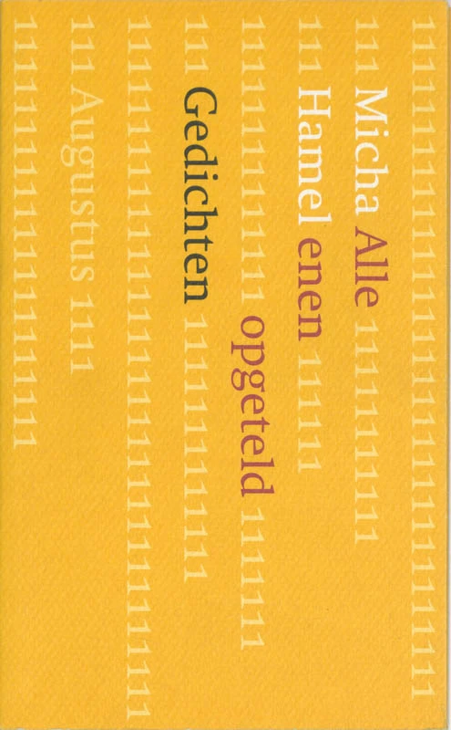 Alle enen opgeteld – Micha Hamel – boek cover