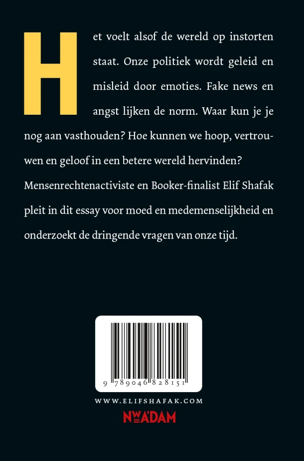 Zo houd je moed in een tijd van verdeeldheid – Elif Shafak – boek cover