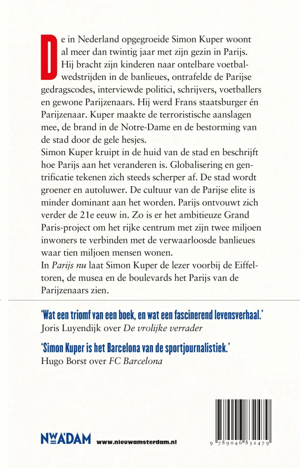 Parijs nu – Simon Kuper – boek cover