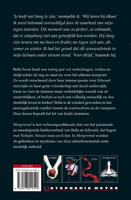 Morgenrood – Stephenie Meyer – boek cover