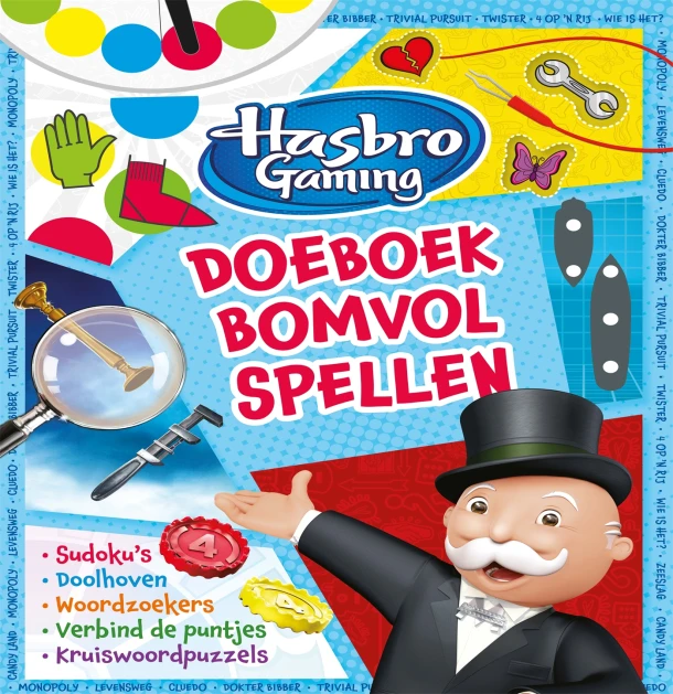 Doeboek bomvol spellen – Hasbro – boek cover