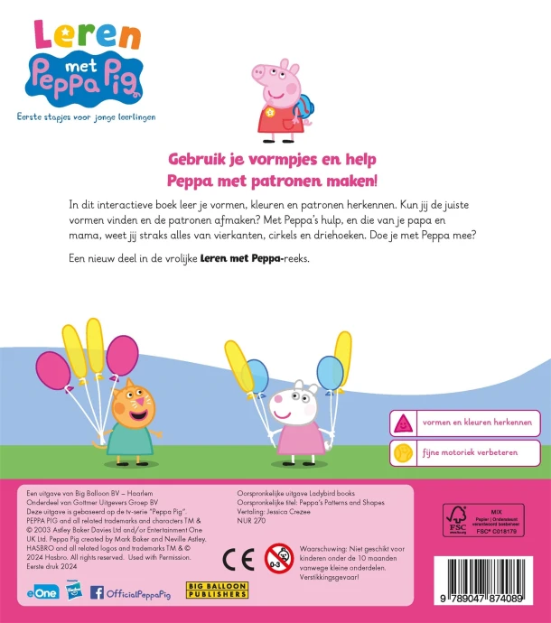 Peppa's patronen en vormen – Neville Astley – boek cover