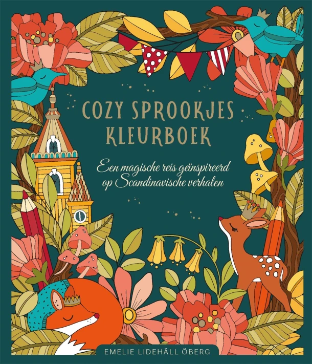 Cozy Sprookjes kleurboek – Emelie Lidehäll Öberg – boek cover