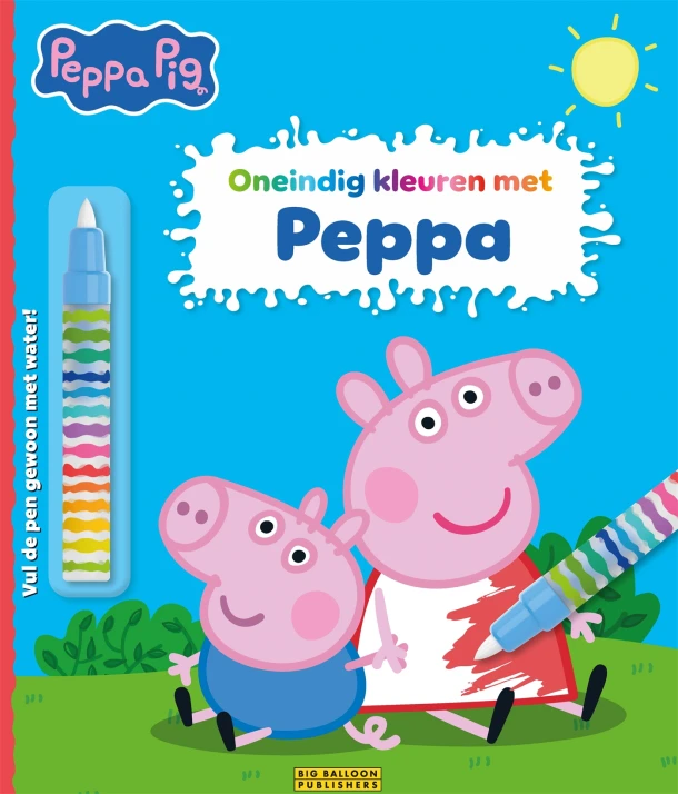 Oneindig kleuren met Peppa – Hasbro – boek cover