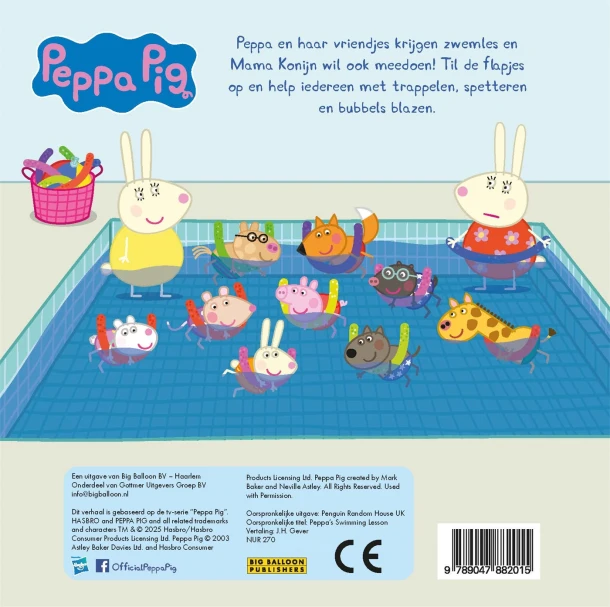 Peppa's eerste zwemles – Neville Astley – boek cover