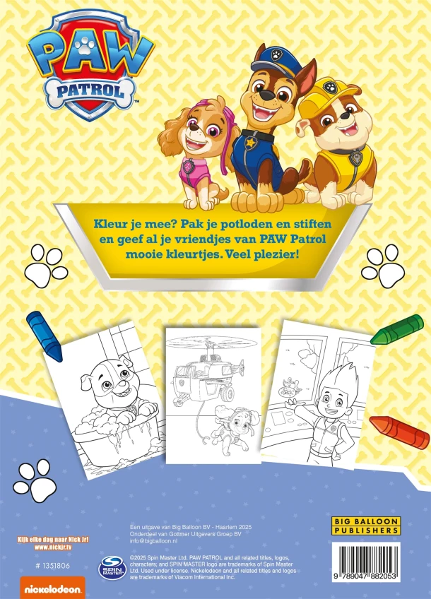 PAW Patrol kleurblok – Diversen – boek cover