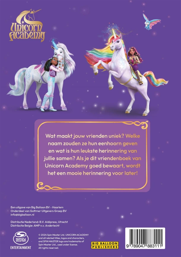 Magisch vriendenboek Unicorn Academy – boek cover