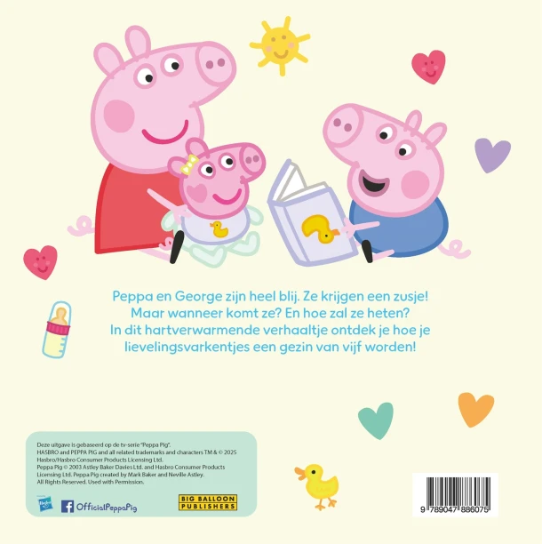 Peppa krijgt een zusje – Neville Astley – boek cover