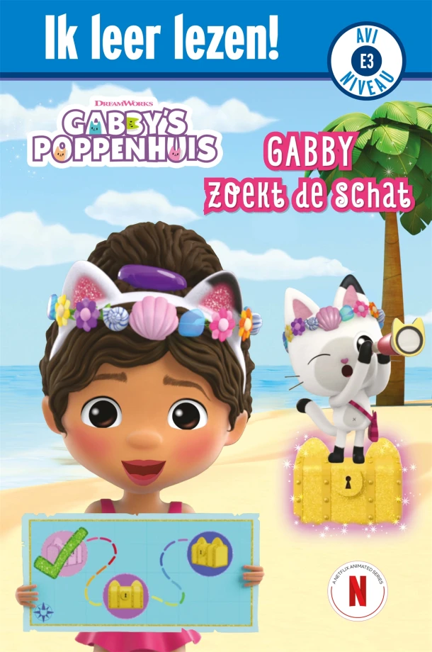 Gabby's poppenhuis, Gabby zoekt de schat – DreamWorks Animation LLC – boek cover