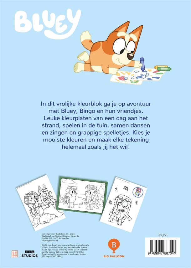 Bluey's kleurblok – DreamWorks Animation LLC – boek cover