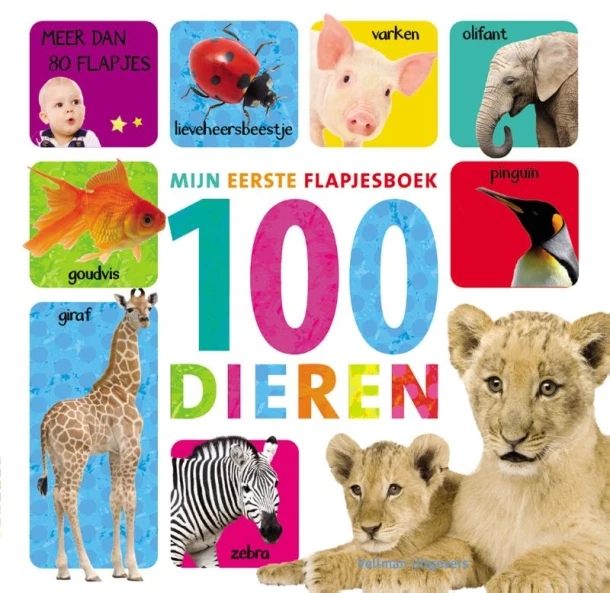 Mijn eerste flapjesboek 100 dieren – boek cover