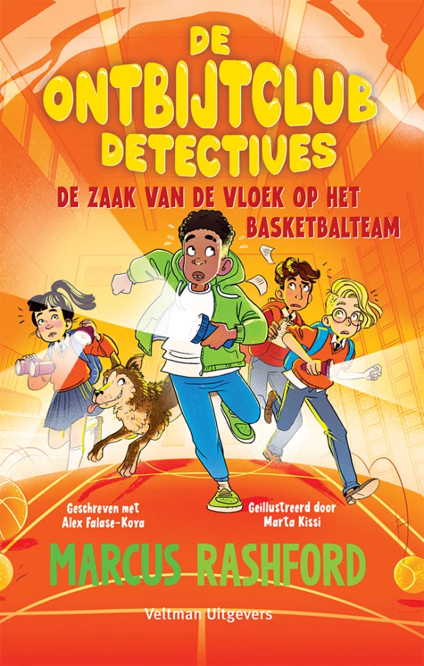 De zaak van de vloek op het basketbalteam – Marcus Rashford – boek cover