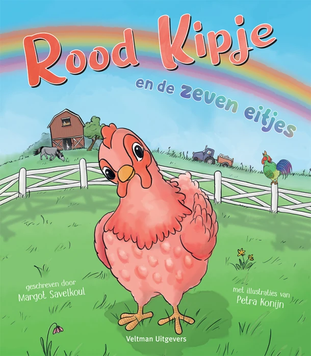 Rood Kipje en de zeven eitjes – Margot Savelkoul – boek cover