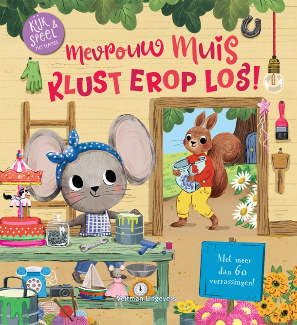 Mevrouw Muis klust erop los! – Jenny Wren – boek cover