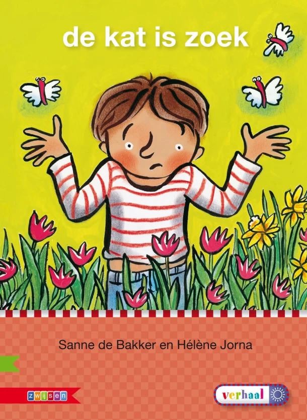 De kat is zoek AVI M3 – Sanne de Bakker – boek cover