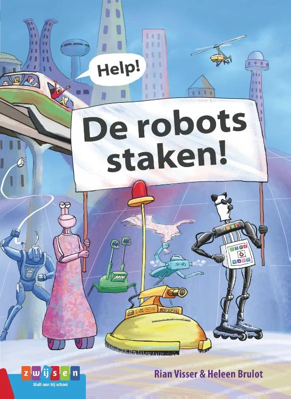 Help! De robots staken! – Rian Visser – boek cover