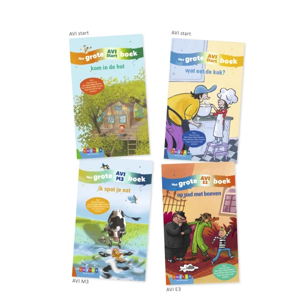 Pakket Grote AVI-boeken (4 titels) – boek cover
