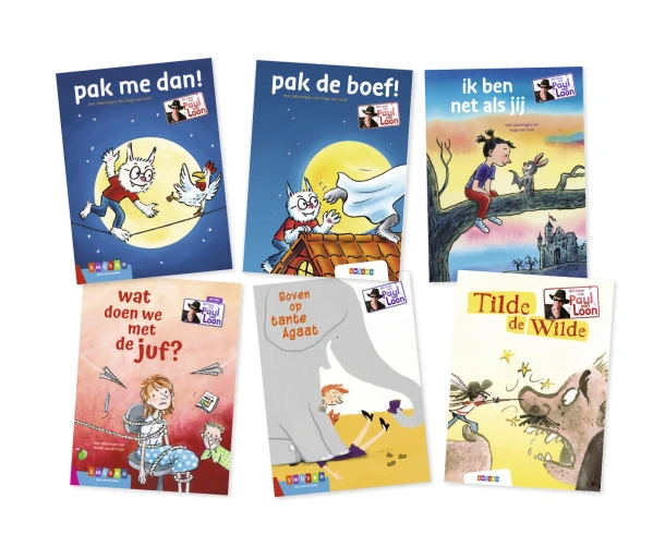 Pakket AVI-lezen met Paul van Loon groep 3 (6 titels) – Paul van Loon – boek cover