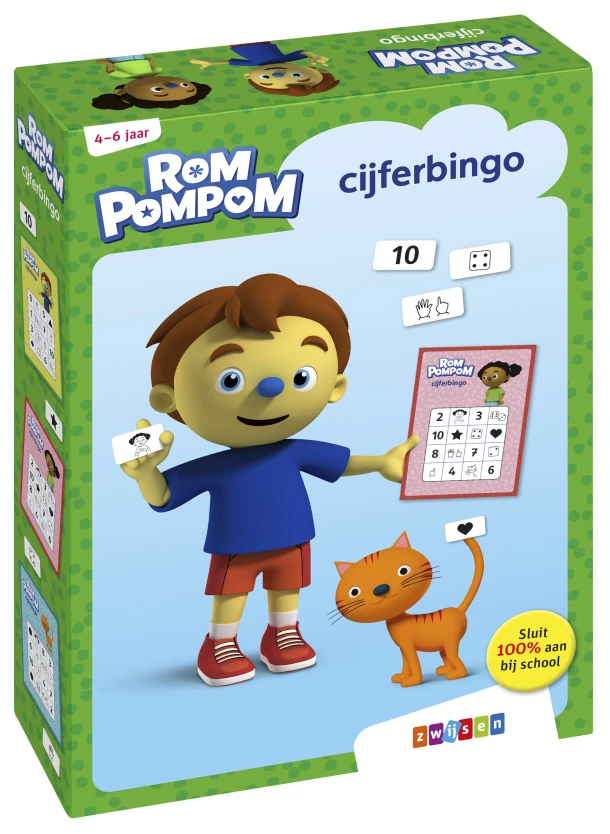 Rompompom cijferbingo – Katrien van Schuylenbergh – boek cover
