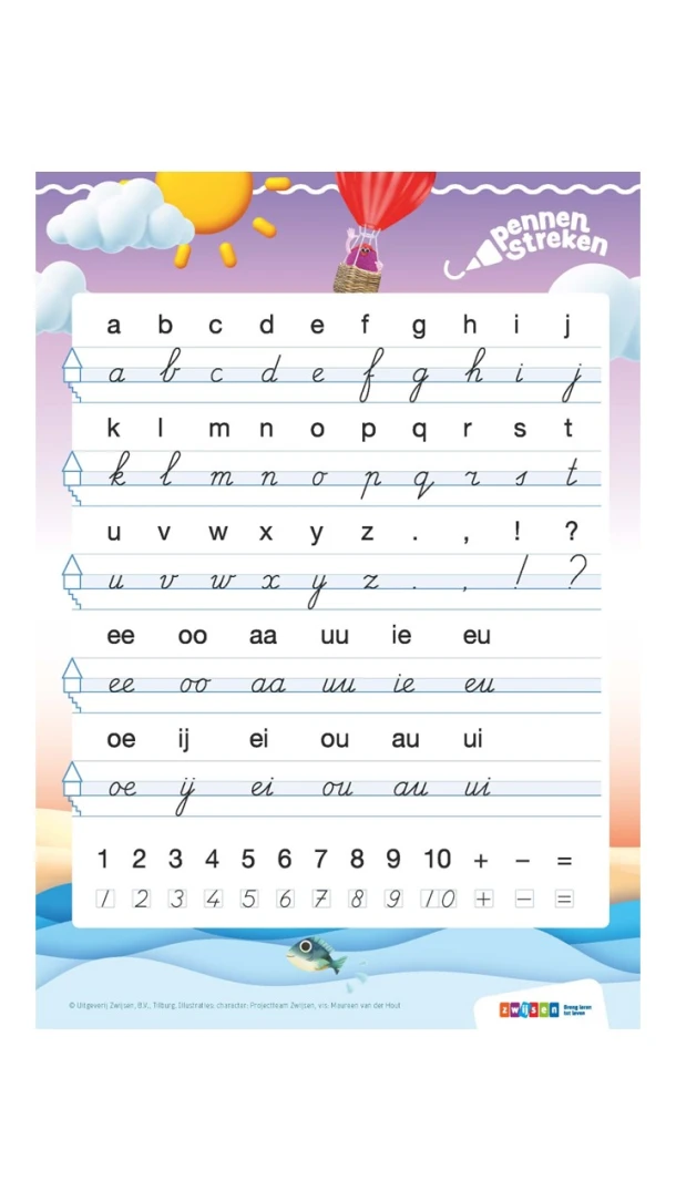 letterkaart verbonden schrift (set 10 ex) – boek cover