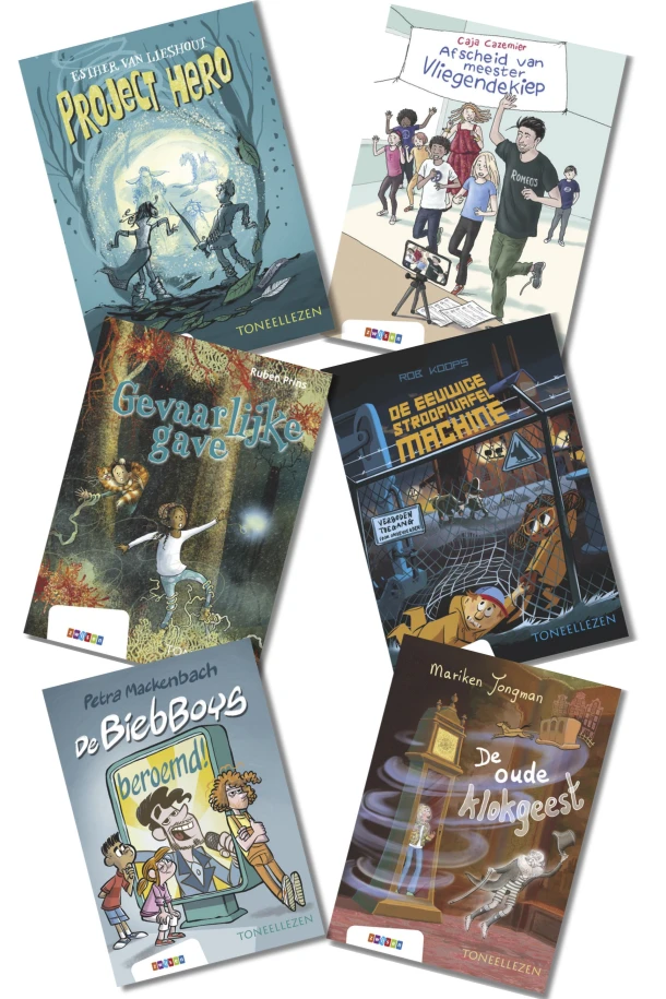 Pakket 2 Toneellezen groep 8 (6 titels) – boek cover