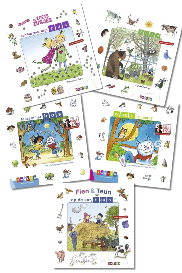 Pakket 2 kleuters samenleesboeken (5 titels) – boek cover