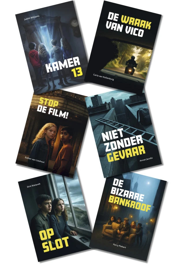 Pakket Zoeklicht spanning (6 titels) – boek cover