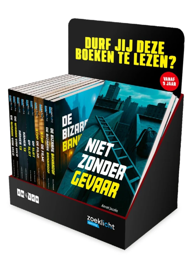 Display Zoeklicht spanning (6 x 2 ex) – boek cover