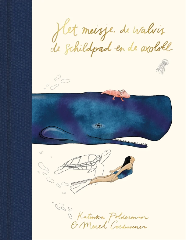 Het meisje, de walvis, de schildpad en de axolotl – Katinka Polderman – boek cover