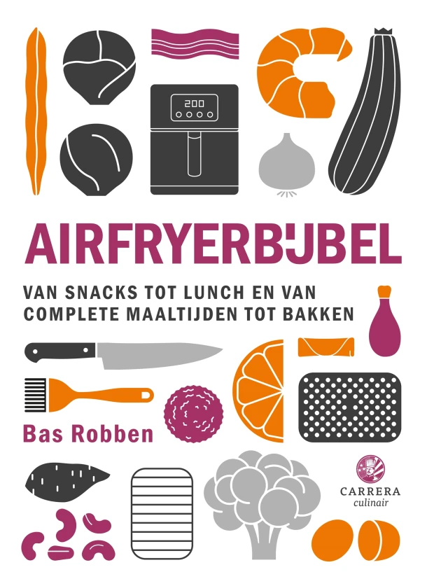 Airfryerbijbel – Bas Robben – boek cover