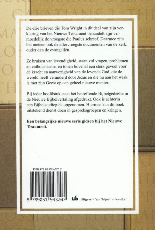 Galaten en tessalonicenzen – Tom Wright – boek cover