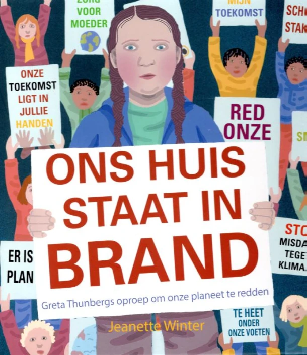 Ons huis staat in brand – Jeanette Winter – boek cover