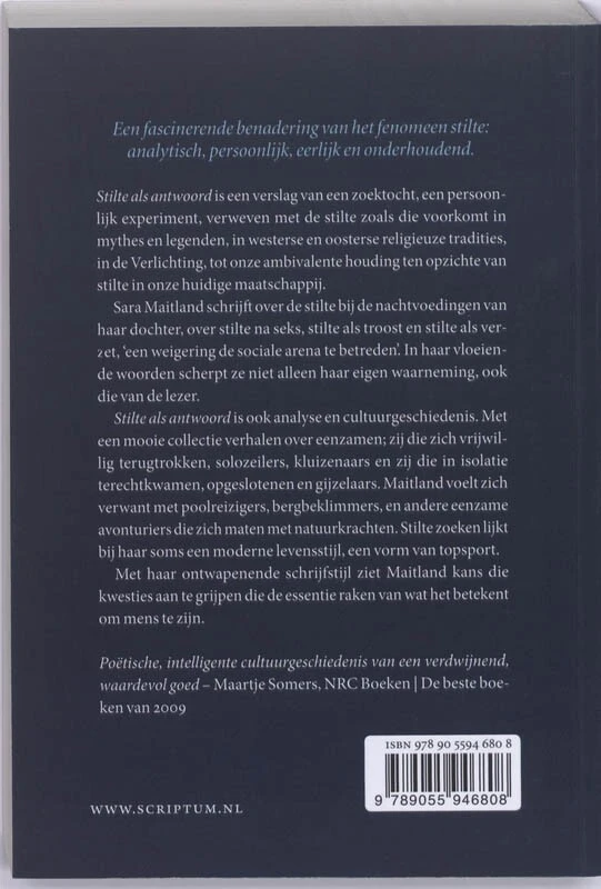 Stilte als antwoord – Sara Maitland – boek cover
