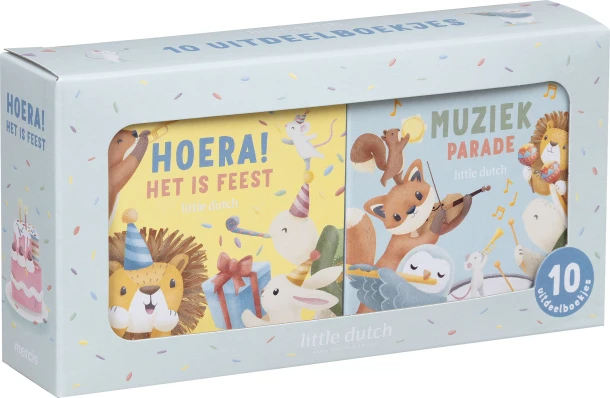 Little Dutch uitdeelboekjes - hoera! het is feest & muziekparade – Mercis Publishing – boek cover