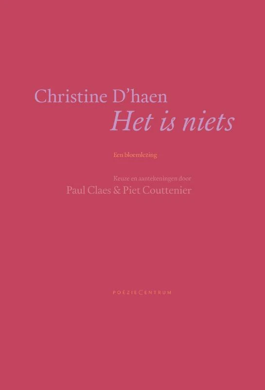 Het is niets – Christine D\'haen – boek cover