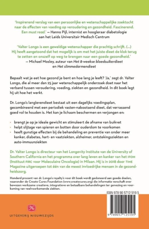 Het langlevendieet – Valter Longo – boek cover