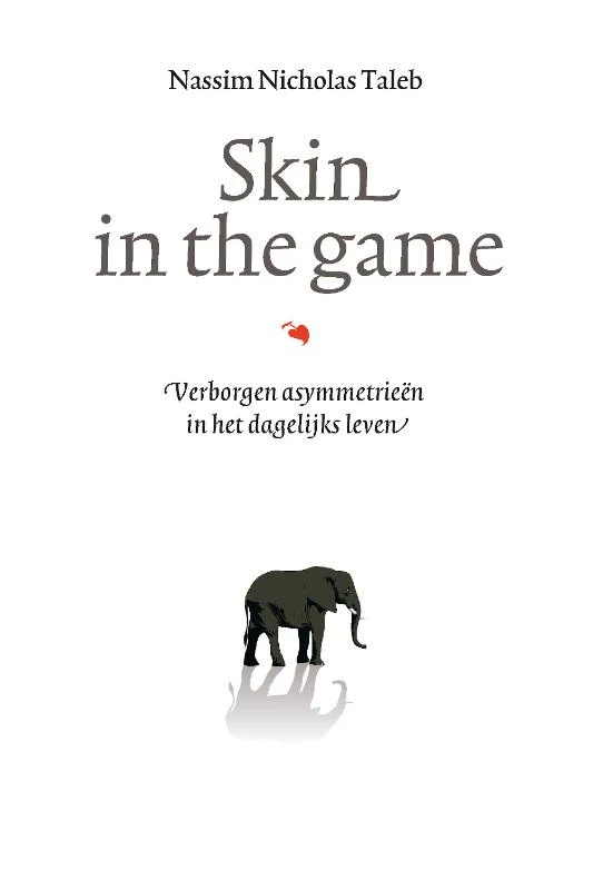 Skin in the game – Nassim Nicholas Taleb – boek cover